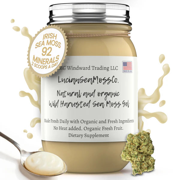 Buy 2 Get 1 Free! Alkaline Organic Irish Sea Moss Gel Infused with Organic Horny Goat Weed 100% Organic, Dr. Sebi Inspired