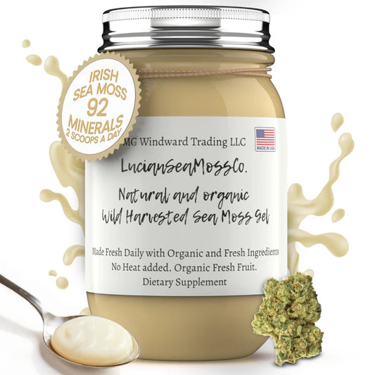 Buy 2 Get 1 Free! Alkaline Organic Irish Sea Moss Gel Infused with Organic Horny Goat Weed 100% Organic, Dr. Sebi Inspired