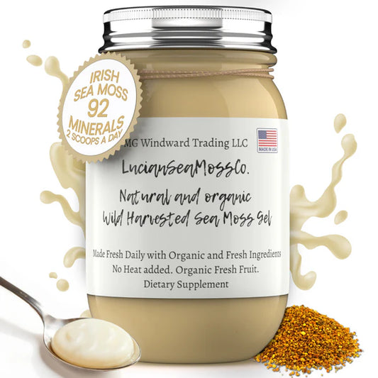 Buy 2 Get 1 FREE!! Organic Bee Pollen Infused Irish Sea Moss Gel | Dr. Sebi Inspired